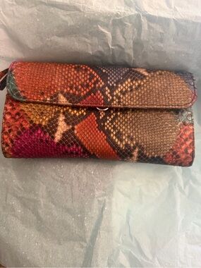 python Women’s Clutch Wallet, multicolor custom made in Bali real!